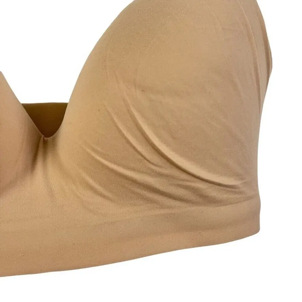 Soma Enbliss Wireless Womens Beige Tan Back Close Adjustable Bra Stretch 38D